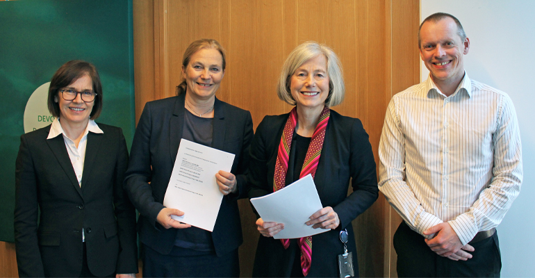 Representatives from Aker Carbon Capture and SINTEF