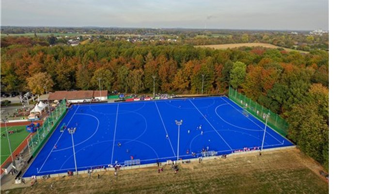 The Gerd Wellen hockey facility at Crefelder HTC in Krefeld, Germany is the world's first installation of Poligras Tokyo GT artificial turf with 60 percent biobased plastic used in the turf fibre (photo courtesy Braskem).