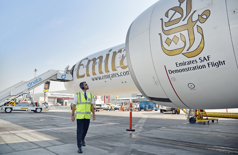 Emirates operates milestone demonstration flight