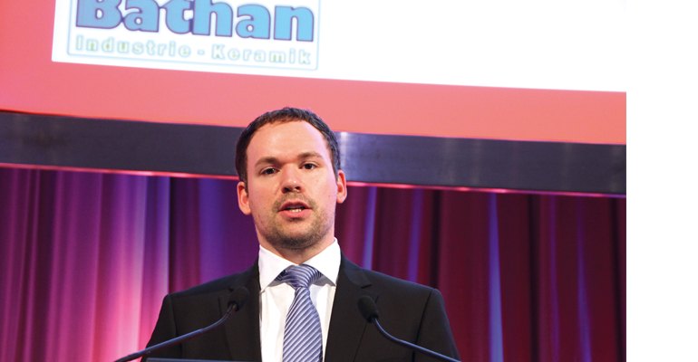 Man with a mission, Holger Streetz, International Sales Manager at Bathan, making the case for ceramic grease at a wood pellet conference.