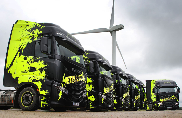 IVECO multi-energy fleet powers European leg of Metallica M72 World Tour