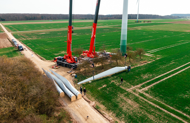 World’s first wooden wind turbine blades installed