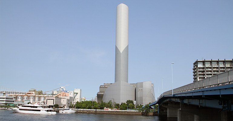 The Minato waste to energy plant, one 21 WTE facilities in Tokyo operated and managed by Clean Authority of Tokyo.