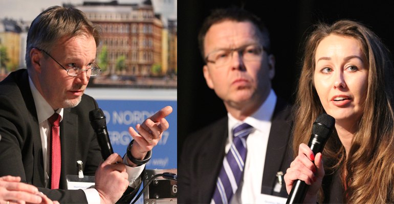 (Left) Harri Laurikka, Managing Director, Bioenergy Association of Finland (Bioenergia), Gustav Melin, Managing Director, Swedish Bioenergy Association (Svebio) and Vilma Gaubyte, Director, Lithuanian Biomass Association (LITBIOMA).