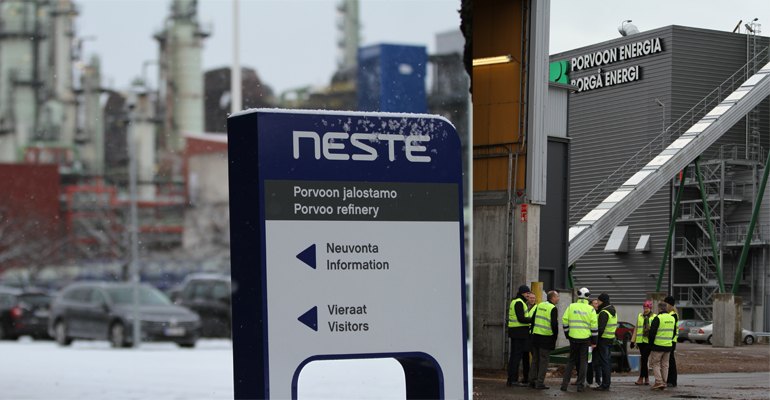 The post-conference tour included site visits to Neste's refinery in Porvoo and the Porvoo Energia biomass-fired district heating plant.