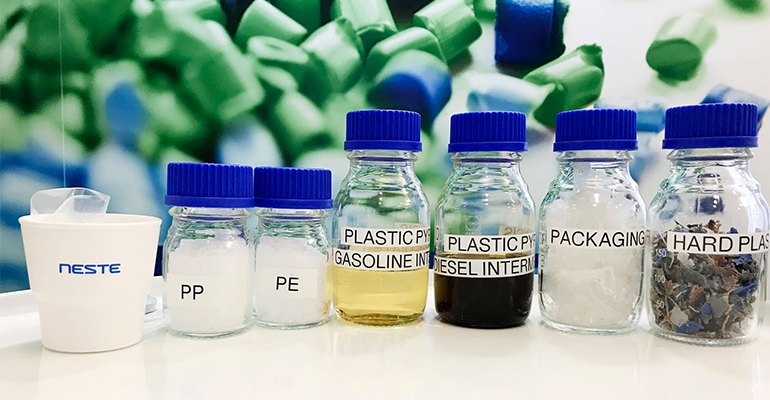 Neste bio polymers and chemical recycling (photo courtesy Neste).