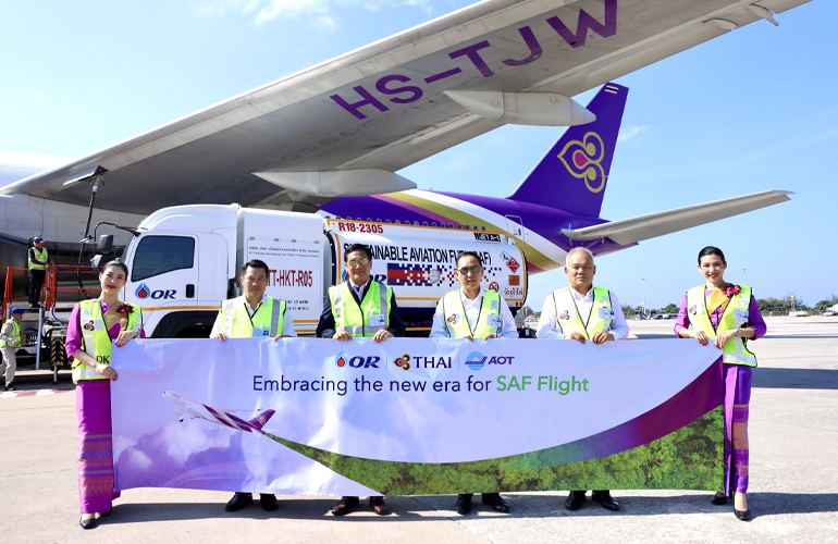 First Thai Airways flight using Neste SAF from Petco Trading