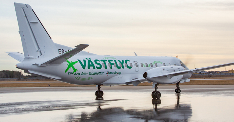 Trollhättan-Vänersborg Airport and Västflyg first to use SAF on all flights
